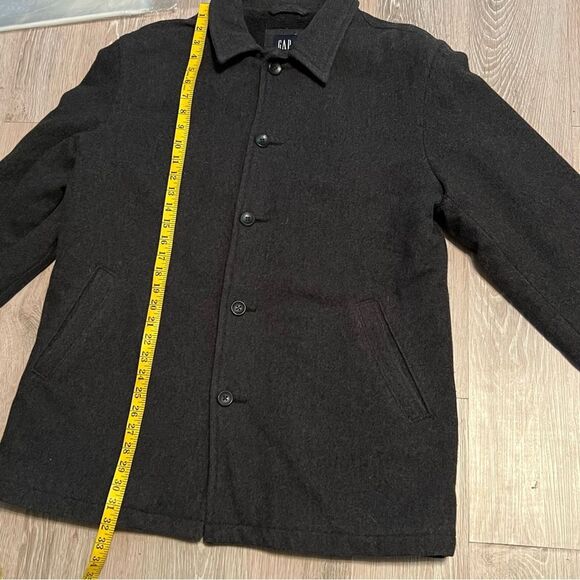 Vtg 90s Y2K Gap Wool Blend Fleece Lined Zip Chore Barn Oversize Jacket Coat L